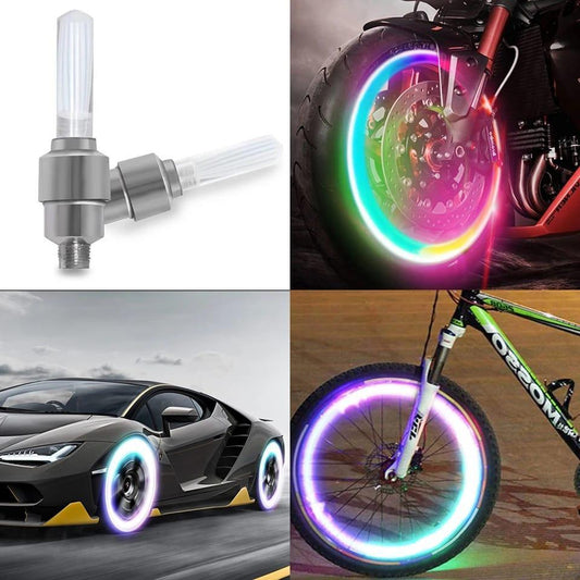 Multicolor LED Wheel Lights for Bike Car - 2 Pcs (BUY 2 TO GET 200 DISCOUNT)
