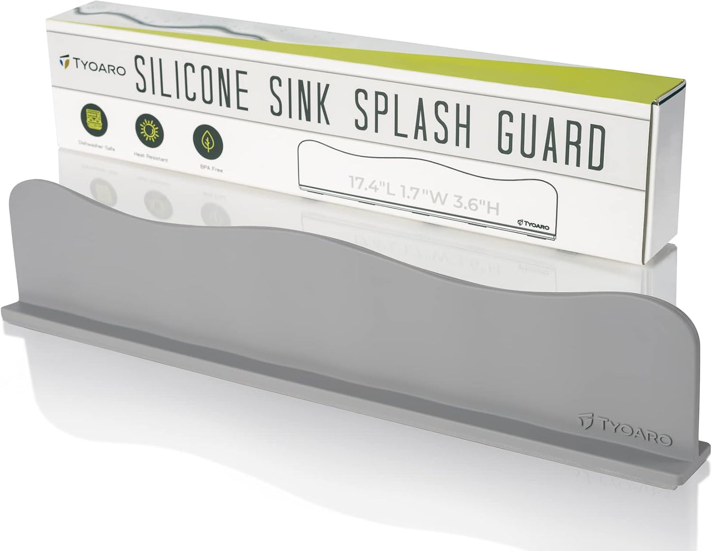 Kitchen Sink Splash Guard Silicone – Anti Water Splash Baffle for Faucet & Sink