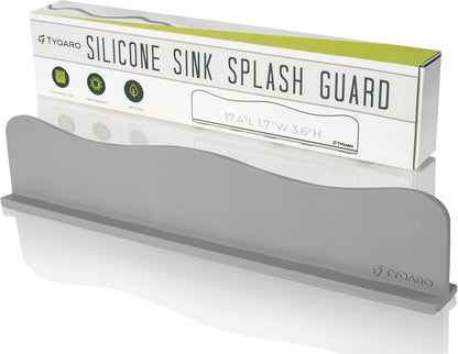 Kitchen Sink Splash Guard Silicone – Anti Water Splash Baffle for Faucet & Sink