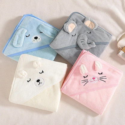 Cartoon Baby Bath Towel Cloak Soft