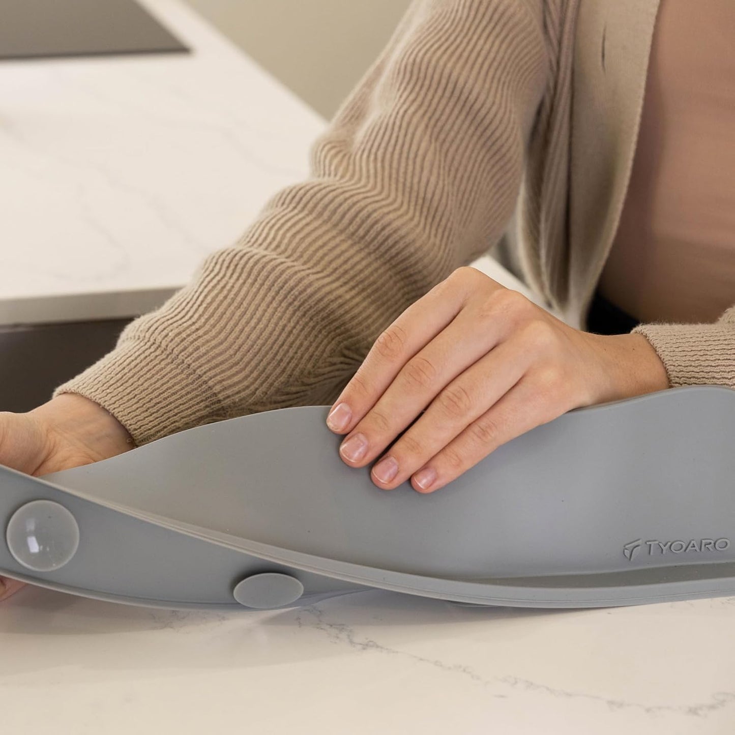 Kitchen Sink Splash Guard Silicone – Anti Water Splash Baffle for Faucet & Sink