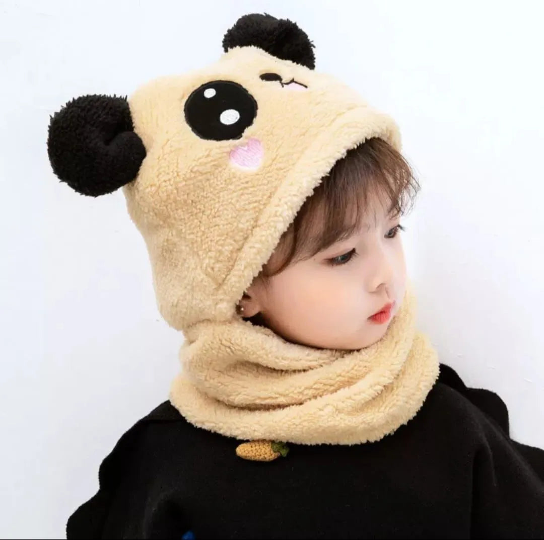 Kids Bear Winter Cap Baby Stuff Winter hat Plus Fleece Kids Caps