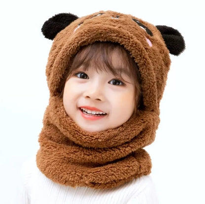 Kids Bear Winter Cap Baby Stuff Winter hat Plus Fleece Kids Caps