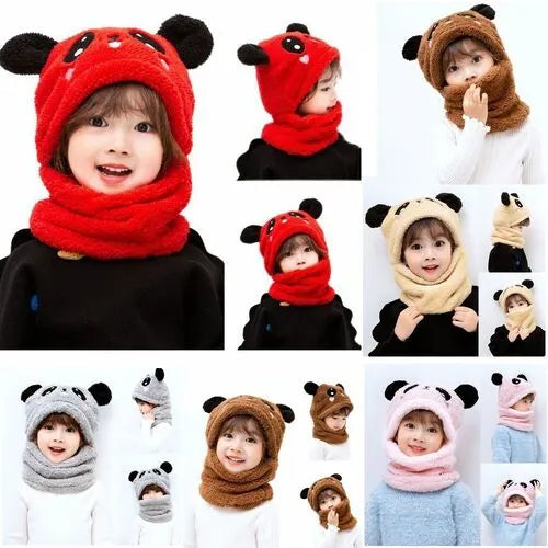 Kids Bear Winter Cap Baby Stuff Winter hat Plus Fleece Kids Caps