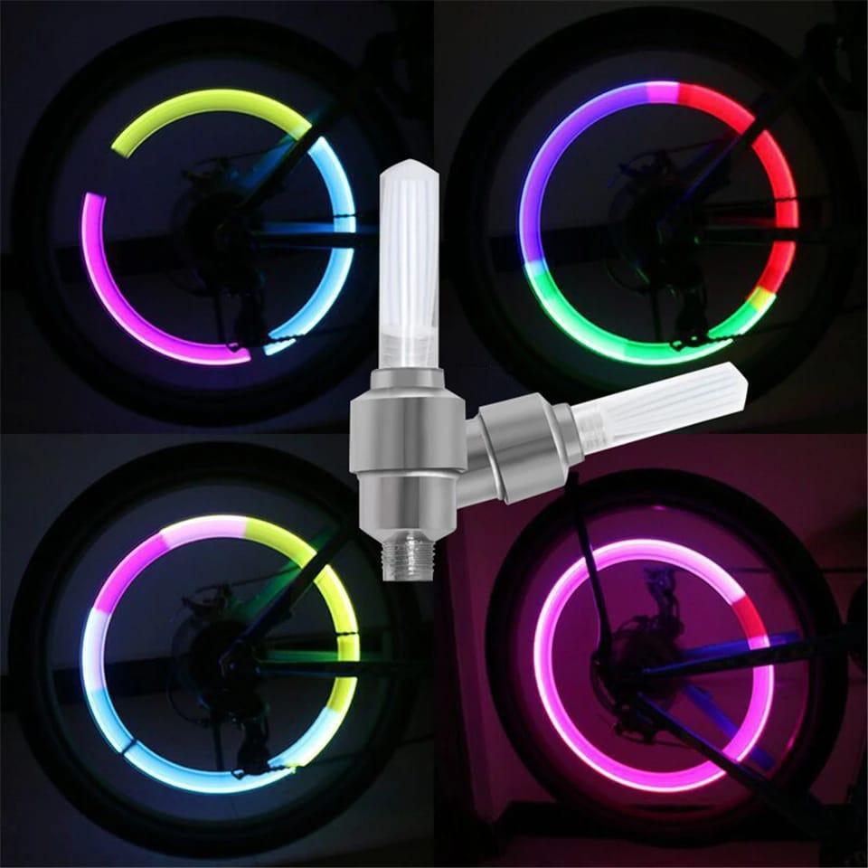 Multicolor LED Wheel Lights for Bike Car - 2 Pcs (BUY 2 TO GET 200 DISCOUNT)