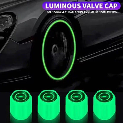 Luminous Green Wheel Valve Caps 4 Pcs Pack 200 per Pcs