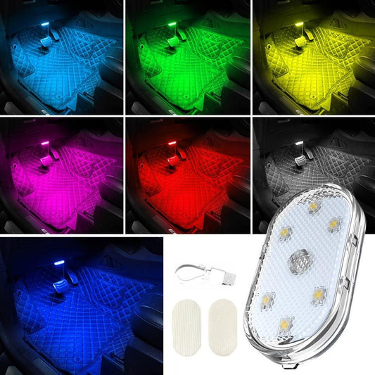 USB Rechargeable LED Torch Light Multicolor ABS Plastic