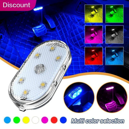 USB Rechargeable LED Torch Light Multicolor ABS Plastic