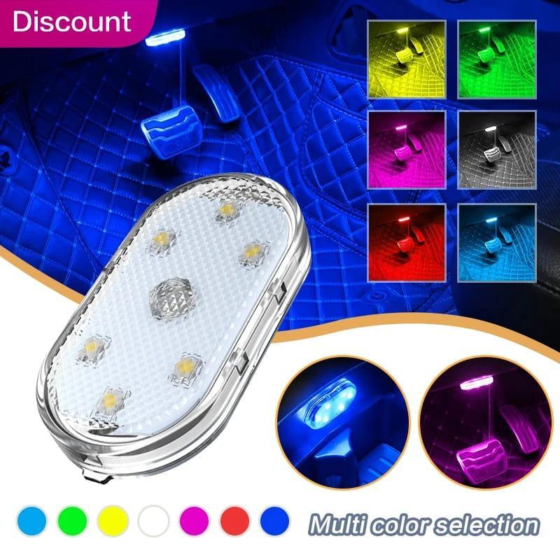 USB Rechargeable LED Torch Light Multicolor ABS Plastic