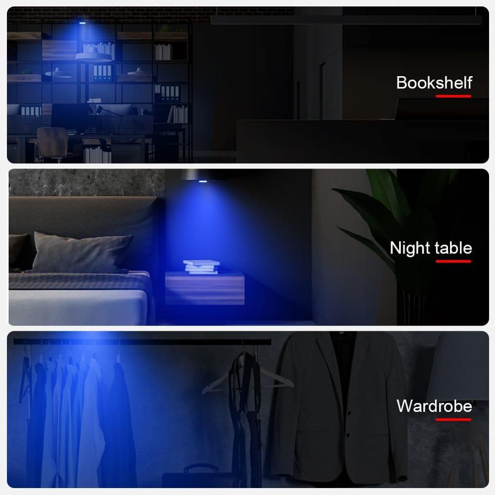 USB Rechargeable LED Torch Light Multicolor ABS Plastic