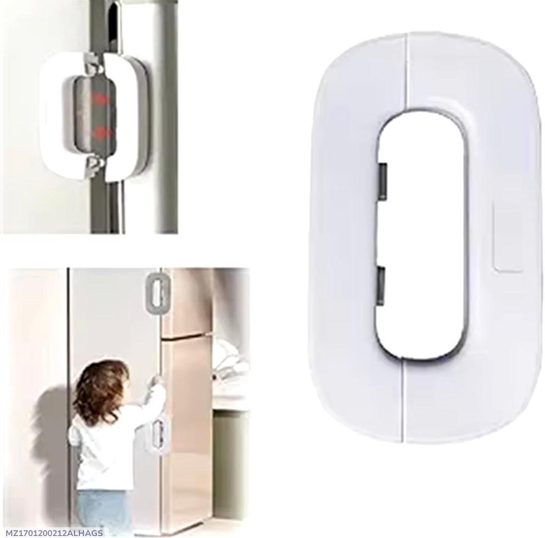 White Compact Drawer & Refrigerator Lock for Home Security Durable Cabinet Safety Lock