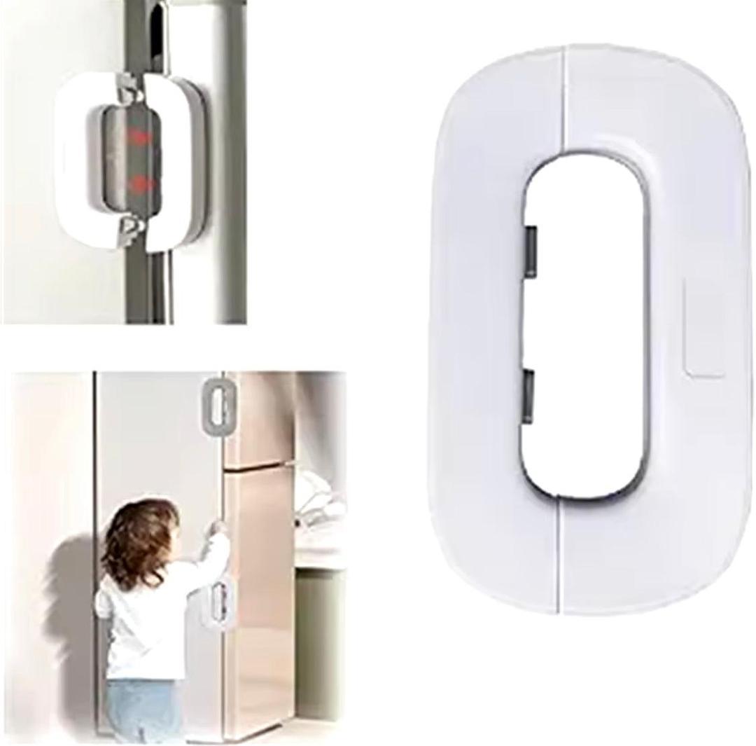 White Compact Drawer & Refrigerator Lock for Home Security Durable Cabinet Safety Lock