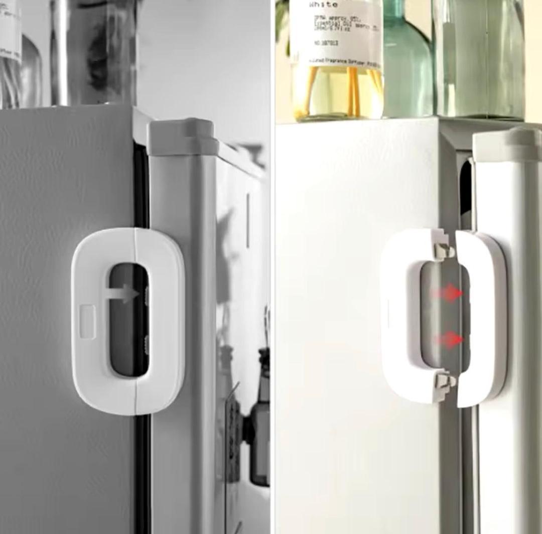White Compact Drawer & Refrigerator Lock for Home Security Durable Cabinet Safety Lock