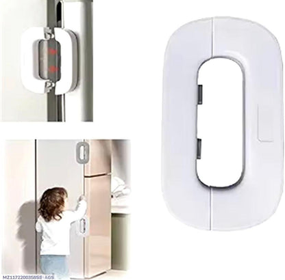 White Compact Drawer & Refrigerator Lock for Home Security Durable Cabinet Safety Lock