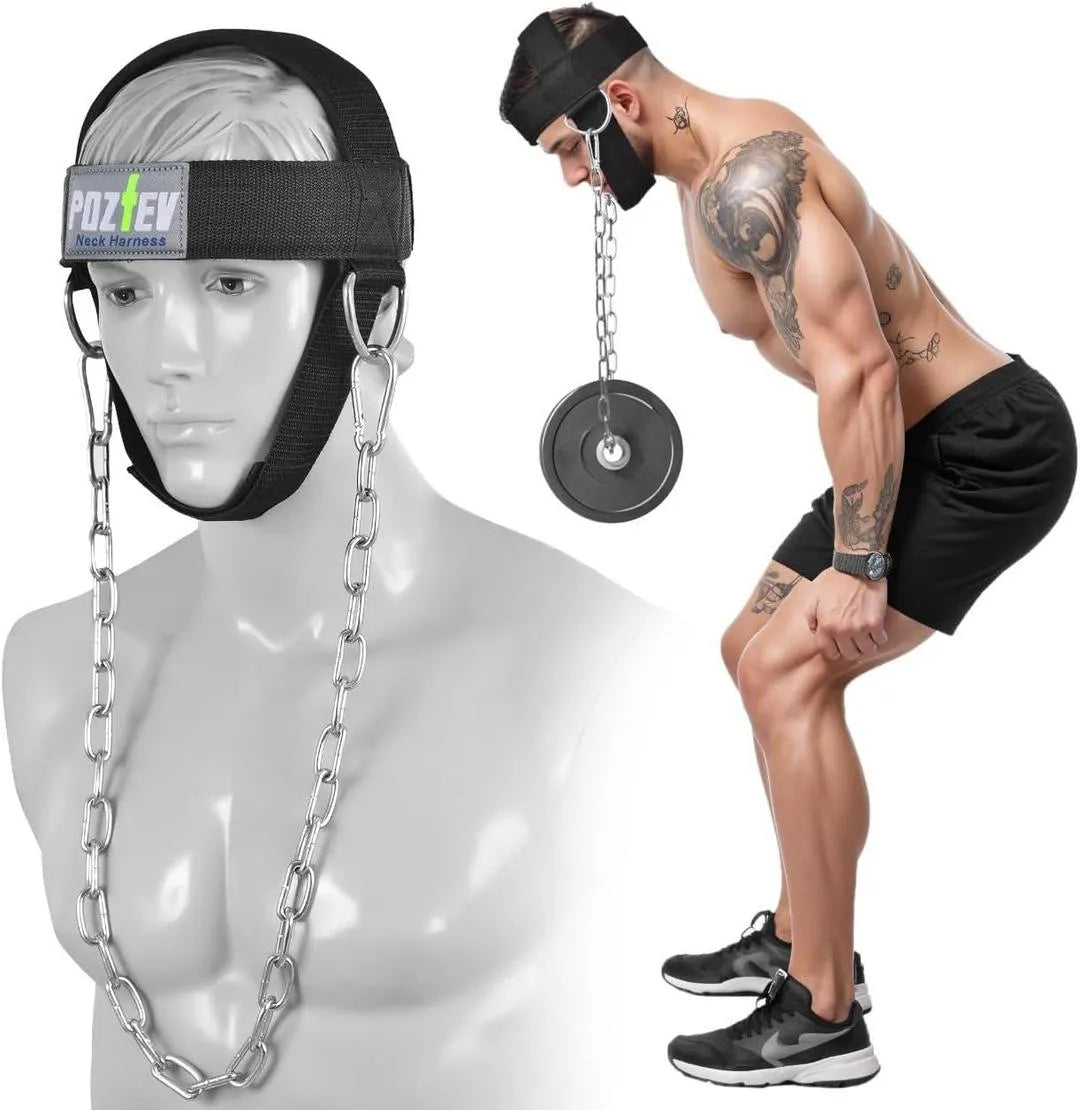 Adjustable Steel Chain Neck Pull Rope for Gym Fitness Strength Training Exercise Equipment