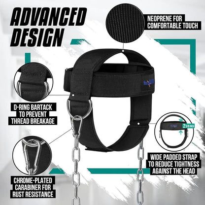 Adjustable Steel Chain Neck Pull Rope for Gym Fitness Strength Training Exercise Equipment