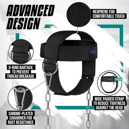 Adjustable Steel Chain Neck Pull Rope for Gym Fitness Strength Training Exercise Equipment