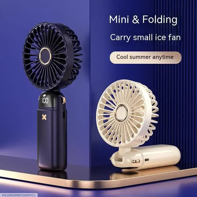 Mini Foldable Neck Fan Portable Silent Office Cooler Multicolor ABS USB Rechargeable Hands Free Cooling Fan