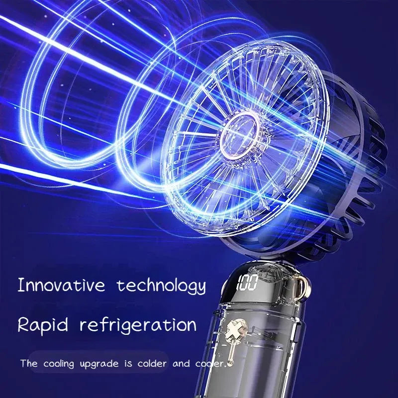 Mini Foldable Neck Fan Portable Silent Office Cooler Multicolor ABS USB Rechargeable Hands Free Cooling Fan
