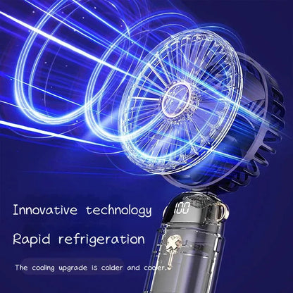 Mini Foldable Neck Fan Portable Silent Office Cooler Multicolor ABS USB Rechargeable Hands Free Cooling Fan