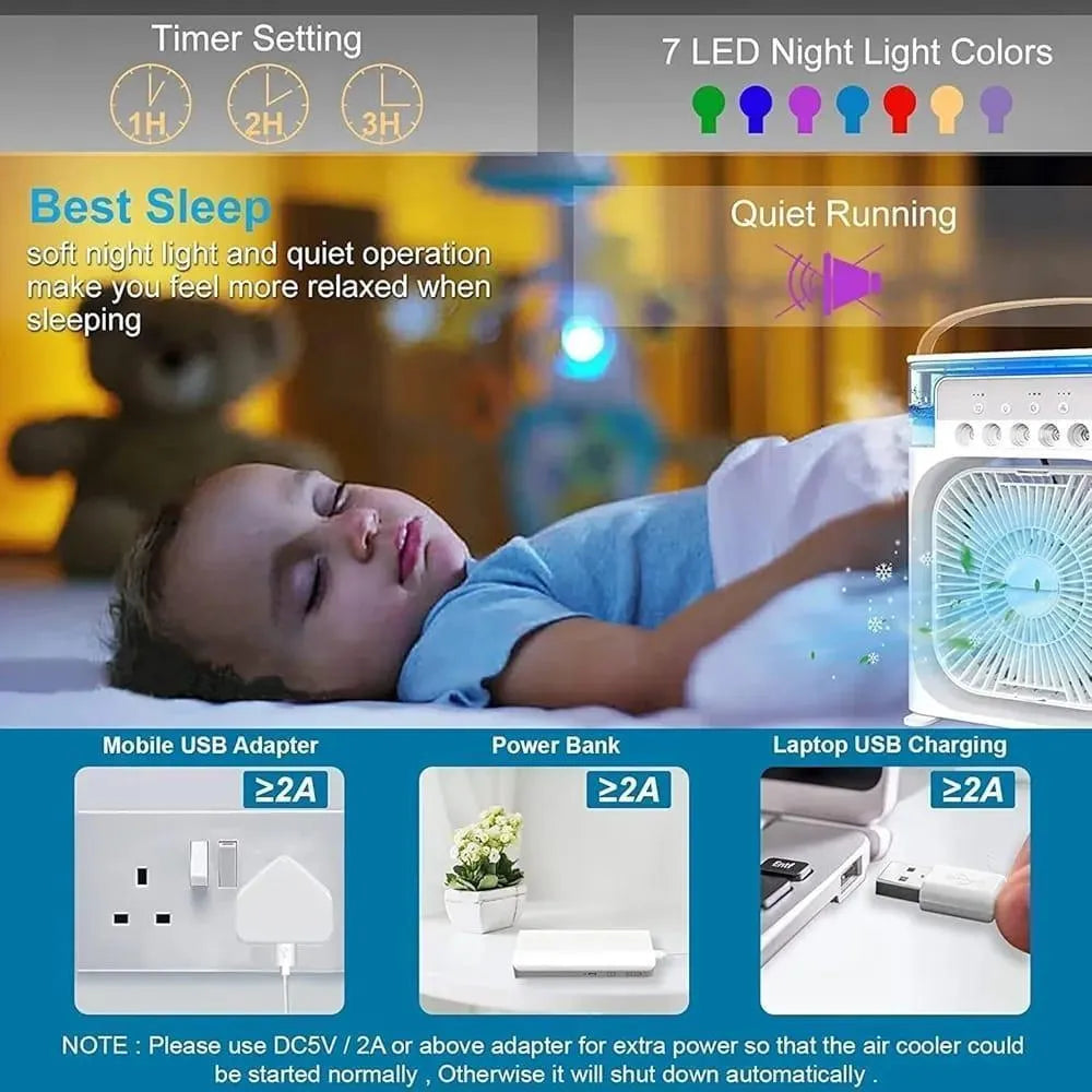Rechargeable Portable Fan – Easy to Use Personal Cooling Fan with Long Battery Life