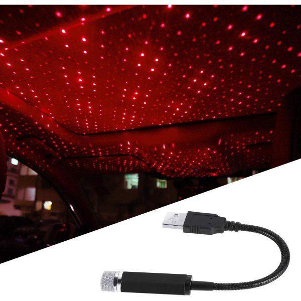 Car Roof Projection Light LED Starry Sky Interior Ambient USB Night Lamp for All Vehicles