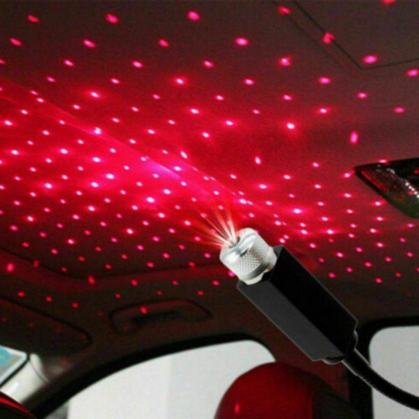 Car Roof Projection Light LED Starry Sky Interior Ambient USB Night Lamp for All Vehicles
