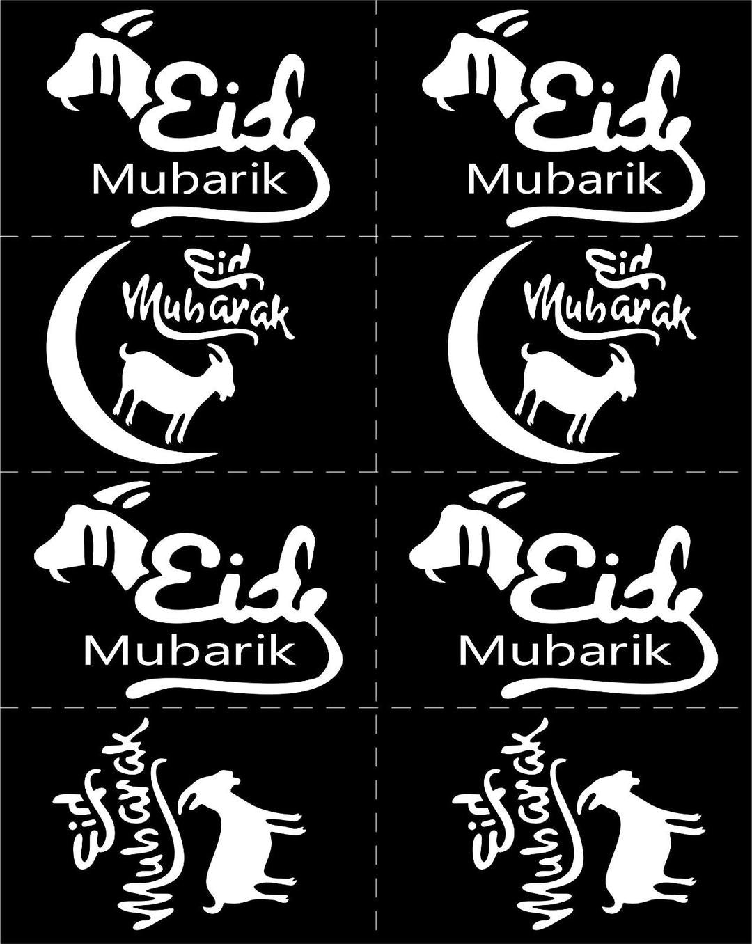Bakra Eid Mehndi Stickers Pack of 3 – Easy Temporary Henna Tattoo Stencil for Eid-ul-Adha