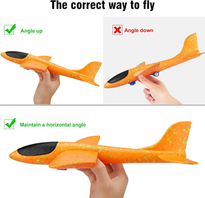 “Foam Glider Airplane Toy with Catapult Launcher – Indoor & Outdoor Kids Shooting Game”