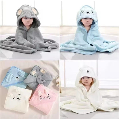 Cartoon Baby Bath Towel Cloak Soft