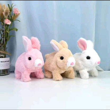 Interactive Jumping Baby Rabbit Plush Toy – Electronic Bunny with Sound for Kids