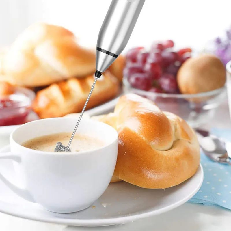 Wireless USB Rechargeable Milk Frother – Electric Handheld Coffee Whisk for Cappuccino & Cream